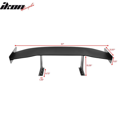 Universal 57'' GT Trunk Spoiler V1 Brackets V4C Legs + V4A Plates ABS