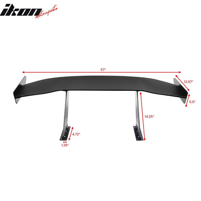 Universal 57'' GT Trunk Spoiler V1 Brackets V4D Legs + V4A Plates ABS