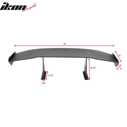 Universal 61'' GT Trunk Spoiler V1 Brackets V4B Legs + V4C Plates ABS
