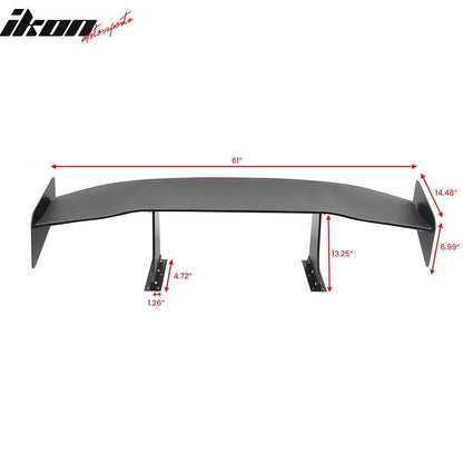 Universal 61'' GT Trunk Spoiler V1 Brackets V4C Legs + V4D Plates ABS