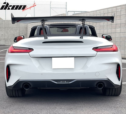 56"Inch GT Style Trunk Spoiler V1 Side Plates V3 Legs 3D Carbon Fiber