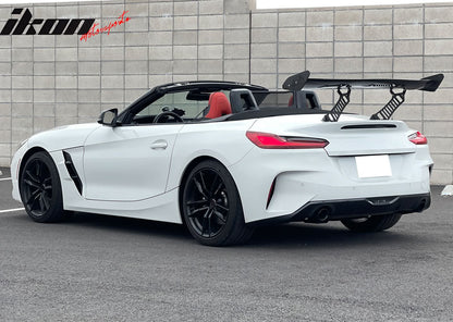 56"Inch GT Style Trunk Spoiler V1 Side Plates V3 Legs 3D Carbon Fiber