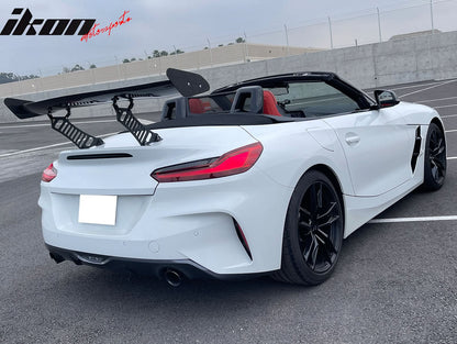 56"Inch GT Style Trunk Spoiler V1 Side Plates V3 Legs 3D Carbon Fiber