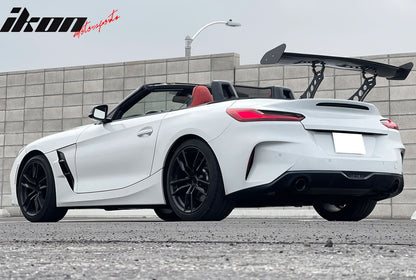 56"Inch GT Style Trunk Spoiler V1 Side Plates V5 Legs 3D Carbon Fiber