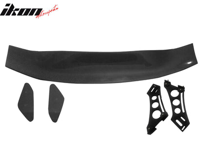 56"Inch GT Style Trunk Spoiler V1 Side Plates V5 Legs 3D Carbon Fiber