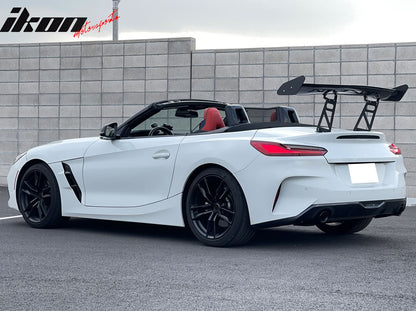 56"Inch GT Style Trunk Spoiler V1 Side Plates V6 Legs 3D Carbon Fiber