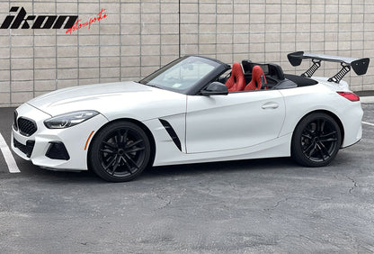 56"Inch GT Style Trunk Spoiler V3 Side Plates V3 Legs 3D Carbon Fiber