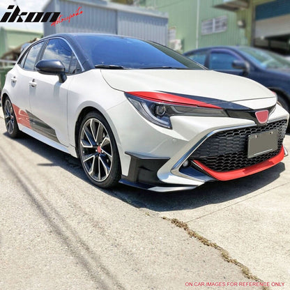 2022-2023 Toyota Corolla Gloss Black Front Bumper Lip + Side Canards