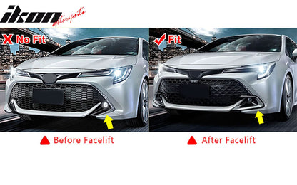 2022-2023 Toyota Corolla Matte Black Front Bumper Lip + Side Canards