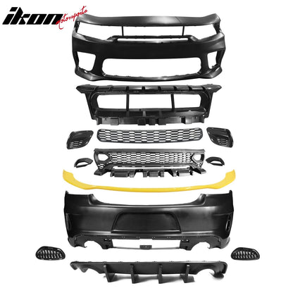 2015-2023 Dodge Charger Rear &  Front Bumper Yellow Lip Diffuser