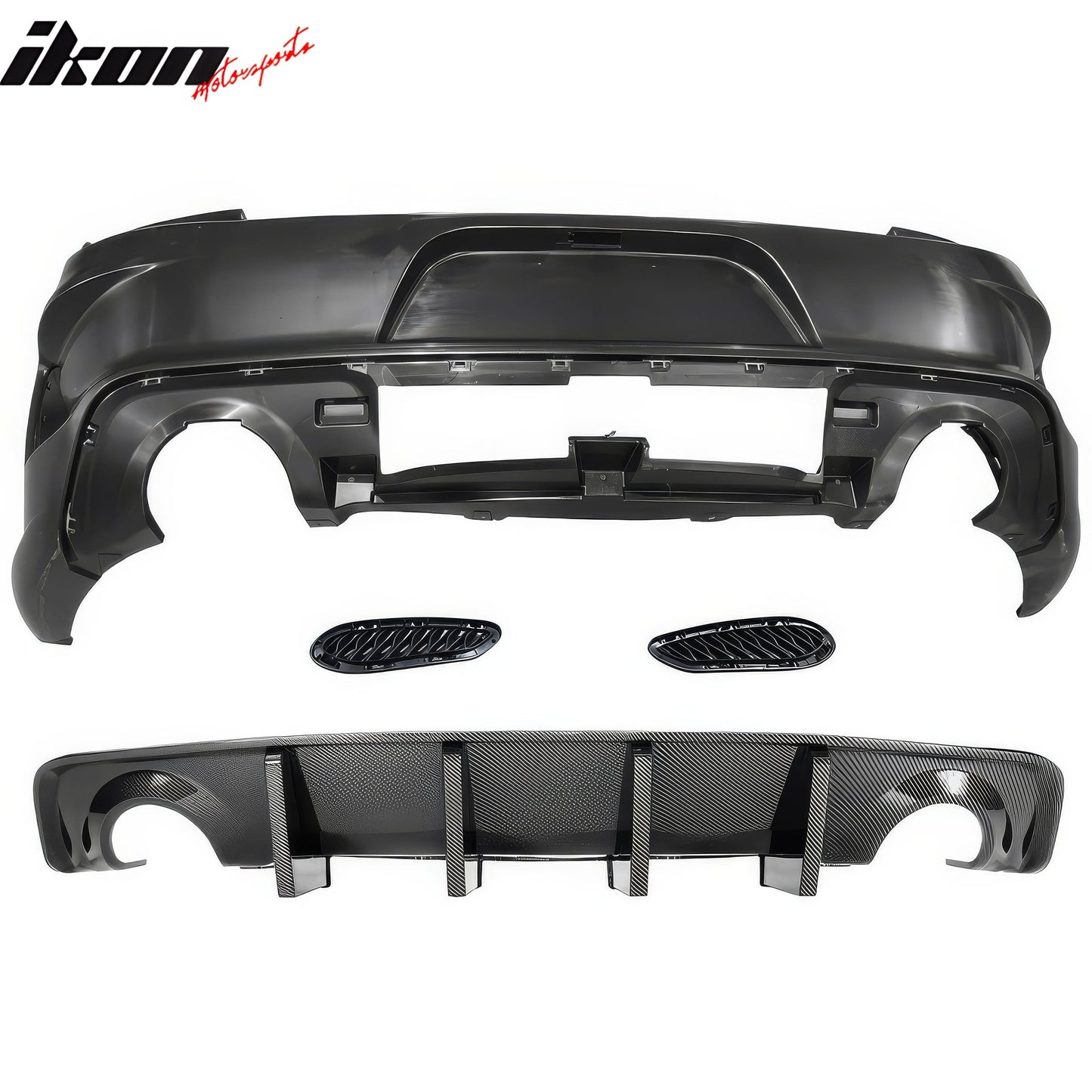 2015-2023 Dodge Charger Widebody Whole Bumper Kits Diffuser LED PP