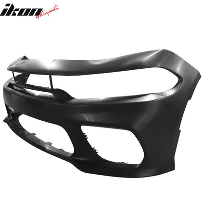 2015-2023 Dodge Charger Widebody SRT LED Front Bumper Matte Black Lip