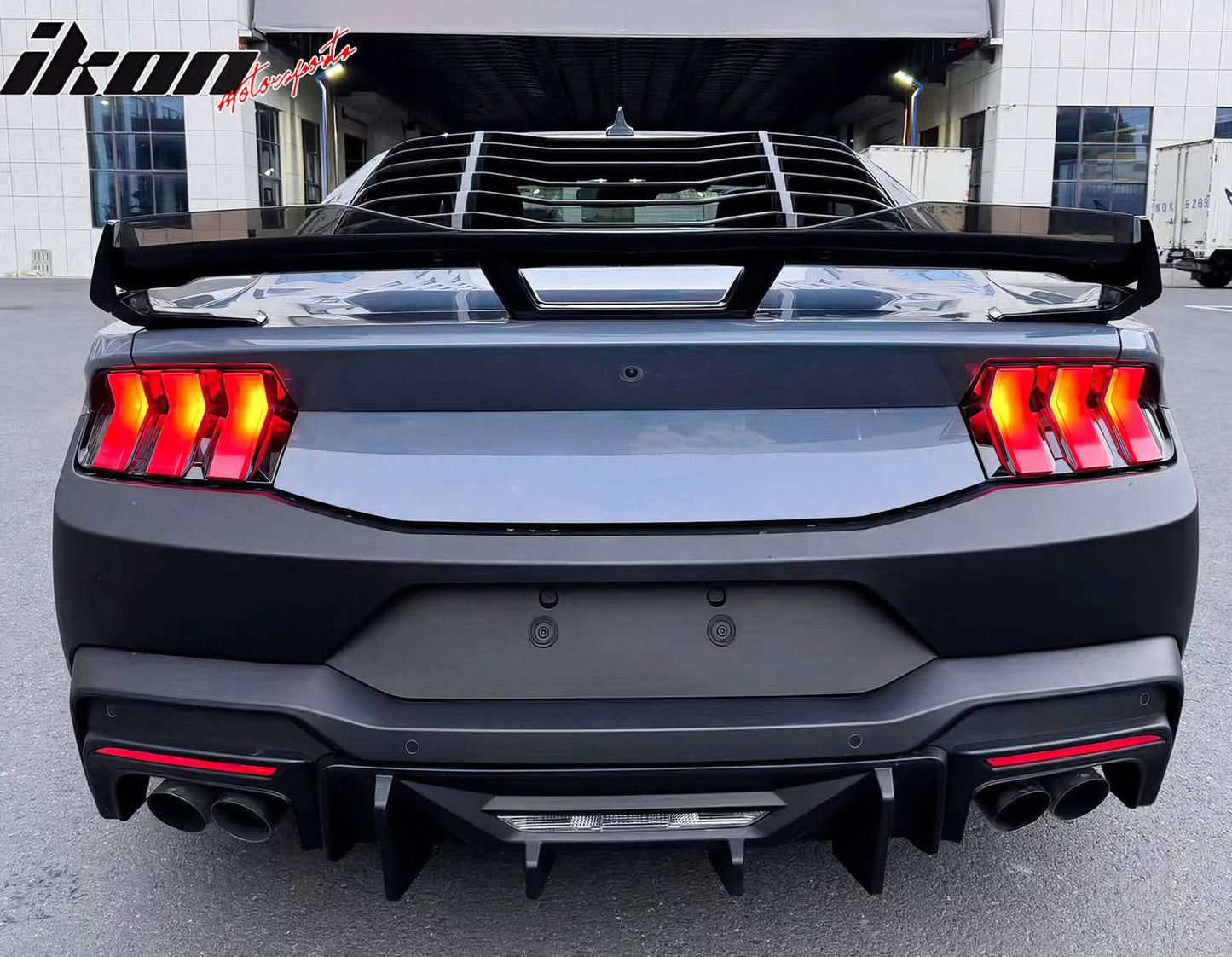 2024-2025 Ford Mustang Bumper Cover W/ Rock Matte Black Diffuser PP