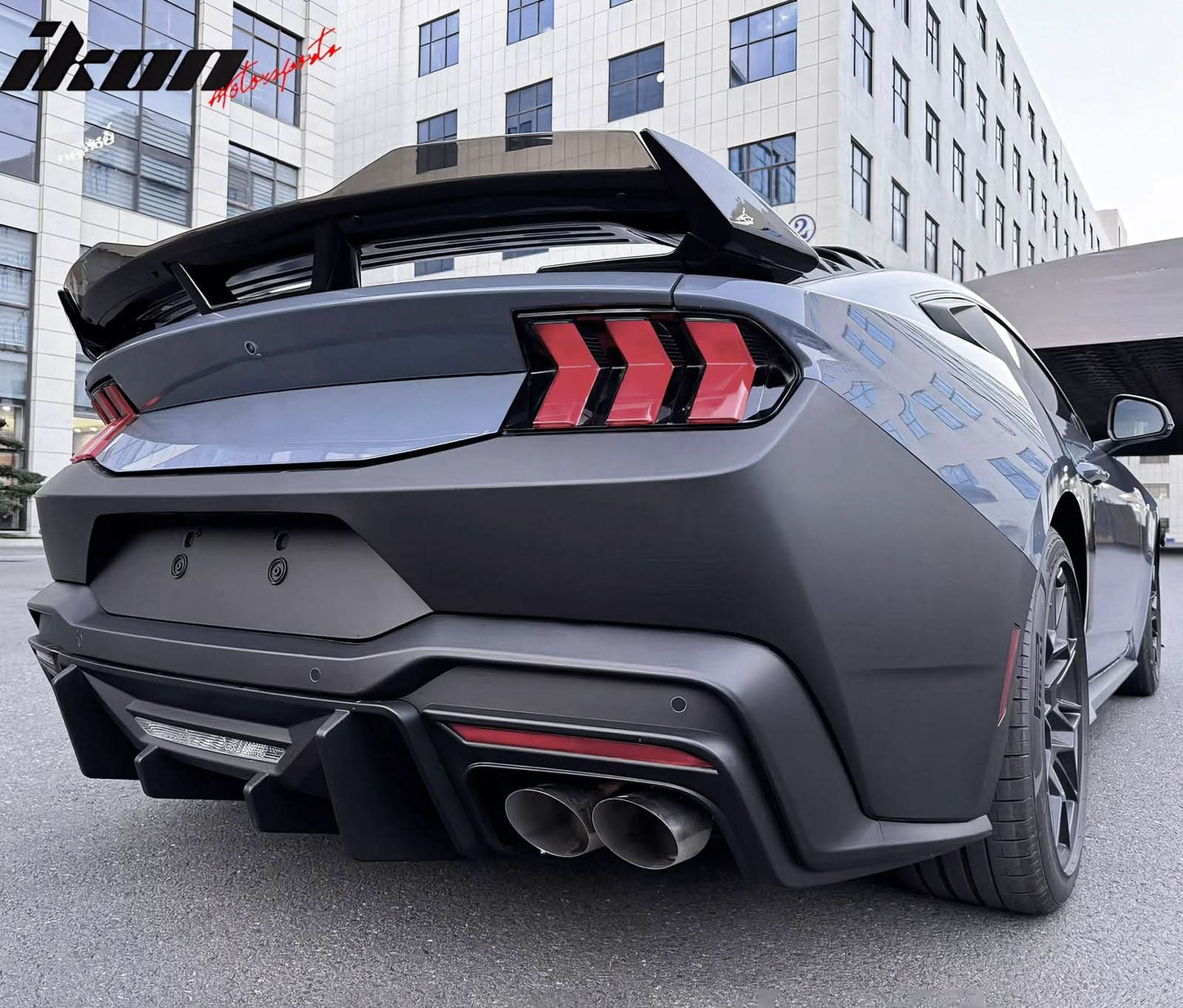 2024-2025 Ford Mustang Bumper Cover W/ Rock Matte Black Diffuser PP