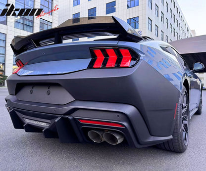 2024-2025 Ford Mustang Dark Horse Gloss Trunk Spoiler W/ Gurney Glap