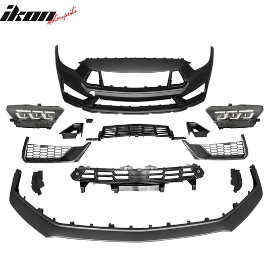 2015-2017 Ford Mustang Dark Horse Bumper Cover Switchback Headlight