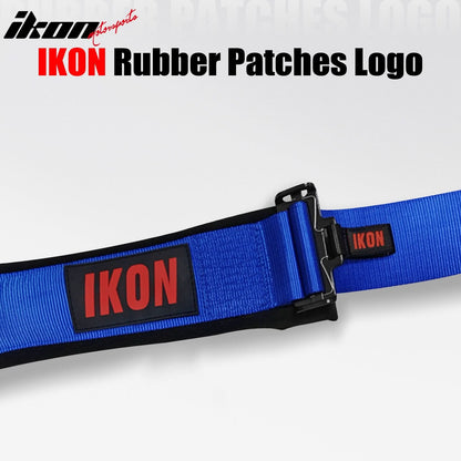Universal 3" Wide 4 Point Buckle Racing Seat Belt Harness Nylon Blue