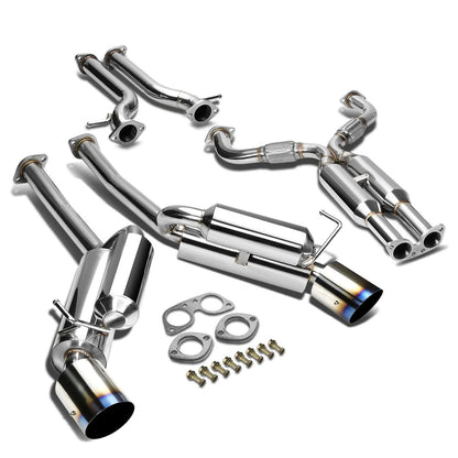 2009-2016 Nissan 370Z Catback Exhaust Dual Burnt Tip Stainless Steel