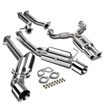 09-16 Nissan 370Z Dual Rolled Tip Catback Exhaust Stainless Steel