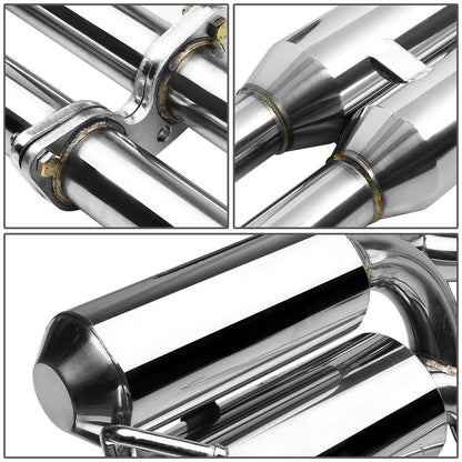 09-16 Nissan 370Z Dual Rolled Tip Catback Exhaust Stainless Steel