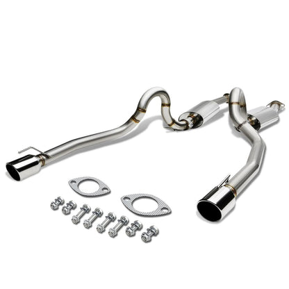 1996-2004 Ford Mustang V8 Catback Exhaust Dual Round Tip Stainless Steel