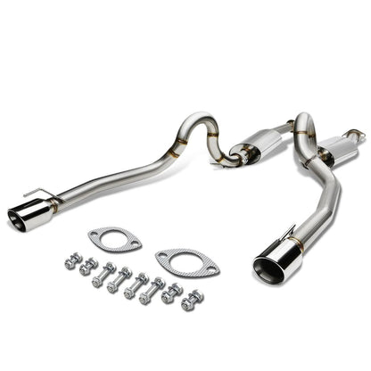 1996-2004 Ford Mustang V8 Dual Rolled Tip Catback Exhaust - Stainless Steel