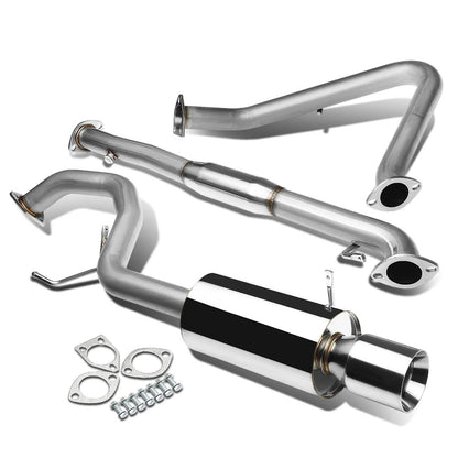 1999-2003 Mitsubishi Galant Single Rolled Tip Catback Exhaust Stainless Steel
