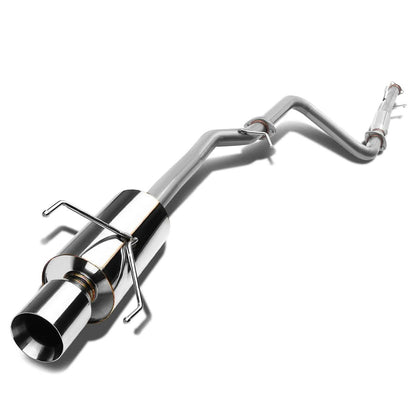 90-93 Honda Accord Single Rolled Tip Catback Exhaust - Stainless Steel