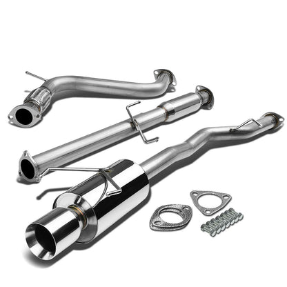 94-97 Honda Accord Single Rolled Tip Catback Exhaust Stainless Steel