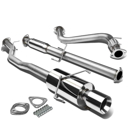 94-97 Honda Accord Single Rolled Tip Catback Exhaust Stainless Steel