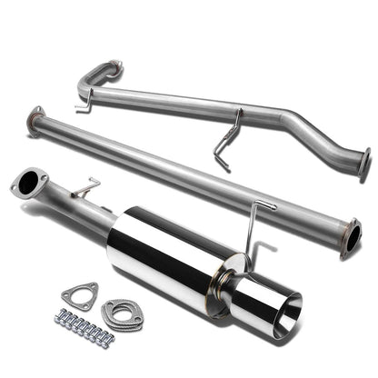 98-02 Honda Accord Single Rolled Tip Catback Exhaust Stainless Steel