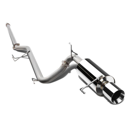 98-02 Honda Accord Single Rolled Tip Catback Exhaust Stainless Steel