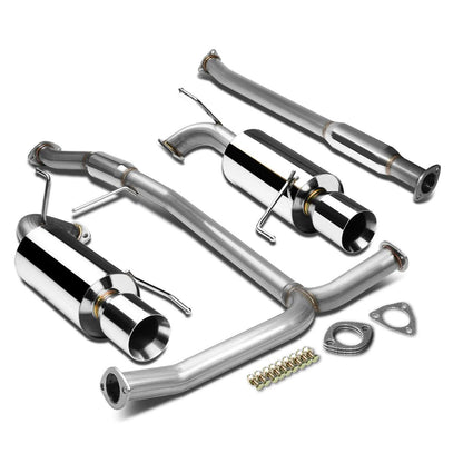 98-02 Honda Accord V6 Dual Rolled Tip Catback Exhaust Stainless Steel