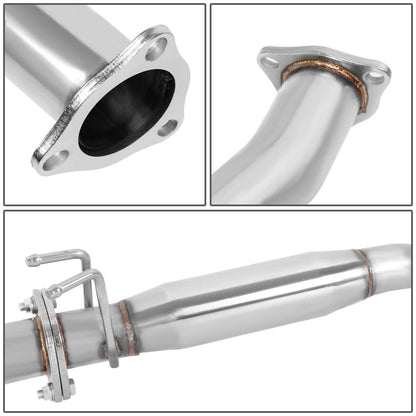 2001-2005 Honda Civic Single Burnt Tip Catback Exhaust Stainless Steel
