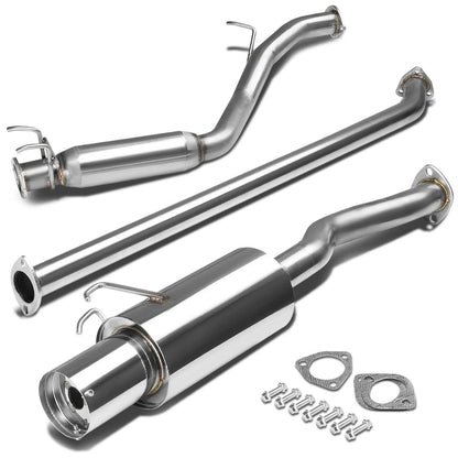 06-08 Honda Civic EX Single Tip Catback Exhaust - Stainless Steel
