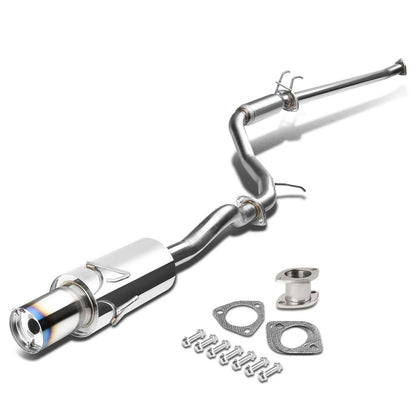 06-08 Honda Civic EX Catback Exhaust Single Burnt Tip Stainless Steel