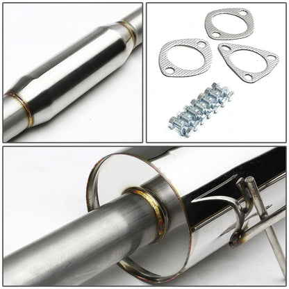 92-95 Honda Civic 3-Door Catback Exhaust Single Rolled Tip Stainless Steel