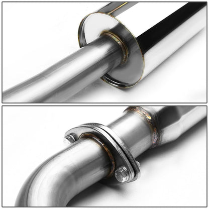 88-91 Honda CRX Catback Exhaust Single Rolled Tip Stainless Steel