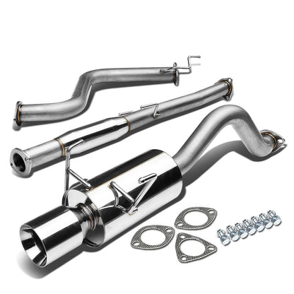 1993-1997 Honda Del Sol Single Rolled Tip Catback Exhaust - Stainless Steel