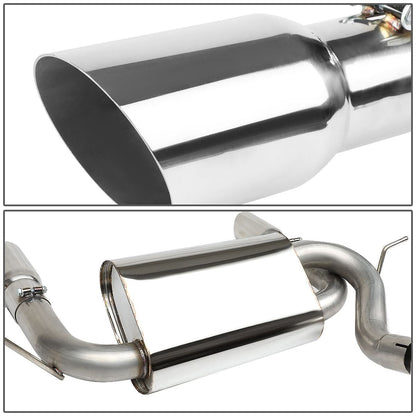 2007-2017 Jeep Wrangler Dual Single Tip Catback Exhaust Stainless Steel