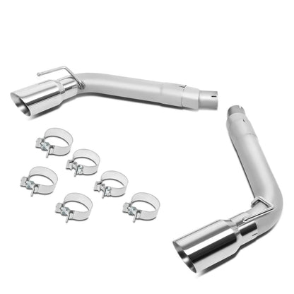 10-15 Chevrolet Camaro Dual Rolled Tip Axleback Exhaust Stainless Steel