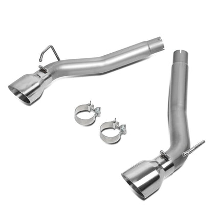 10-15 Chevrolet Camaro 6.2L Axelback Dual Rolled Tip Exhaust Stainless Steel