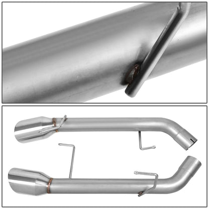 2005-2010 Ford Mustang Axleback Exhaust Dual Rolled Tip Stainless Steel