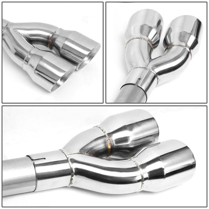 2009-2013 GMC Yukon Denali Quad Tip Axleback Exhaust Stainless Steel