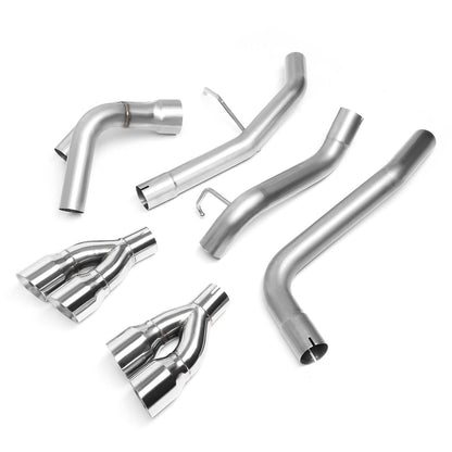 2009-2013 GMC Yukon Denali Quad Tip Axleback Exhaust Stainless Steel