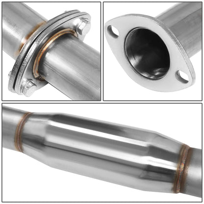 02-06 Nissan Altima 2.5L Single Oval Burnt Tip Catback Exhaust Stainless Steel