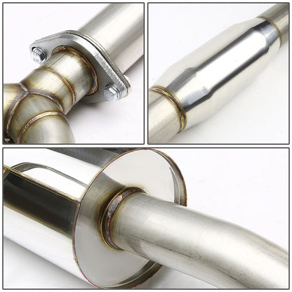 2007-2012 Nissan Altima Sedan Dual Rolled Tip Catback Exhaust - Stainless Steel