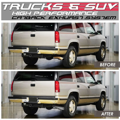96-99 Chevrolet Tahoe Yukon 5.7L Catback Exhaust System Stainless Steel