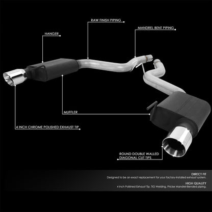 2015-2017 Ford Mustang GT 5.0L Catback Exhaust System - Stainless Steel