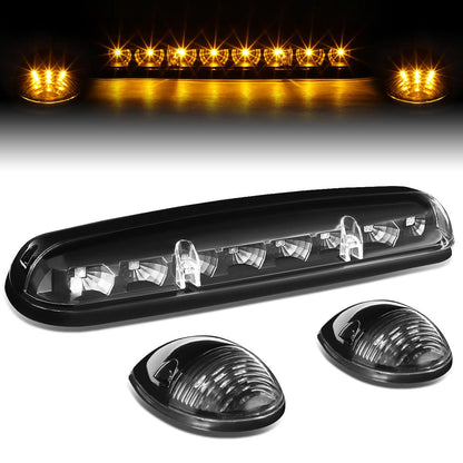 02-07 Chevy Silverado / GMC Sierra Cab Light Black Housing Amber LED